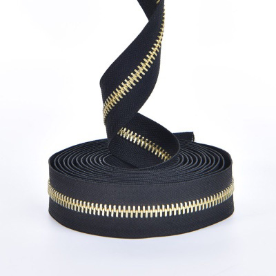 NO.5 Brass Zipper Long Chain